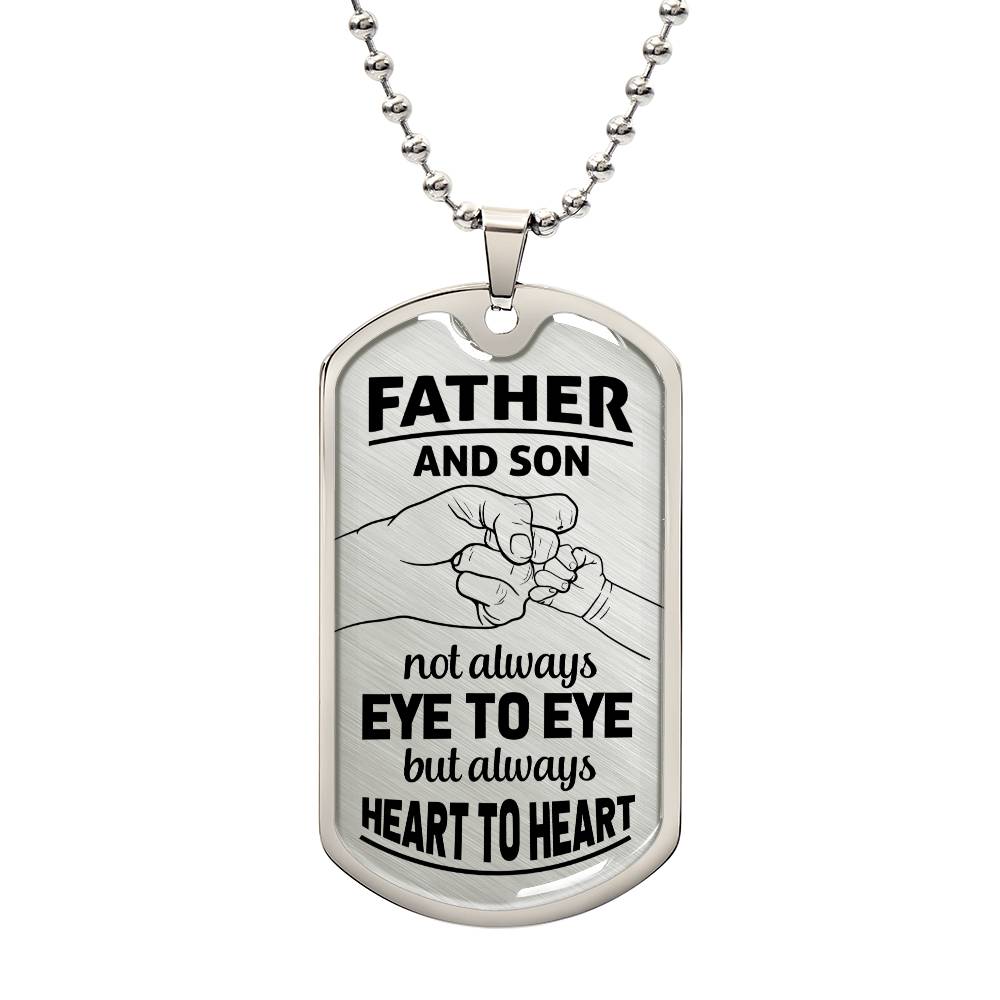 Father & Son, Personalized Pendant and Military Chain