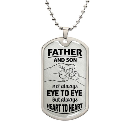 Father & Son, Personalized Pendant and Military Chain