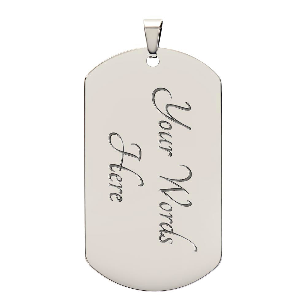 Father & Son, Personalized Pendant and Military Chain