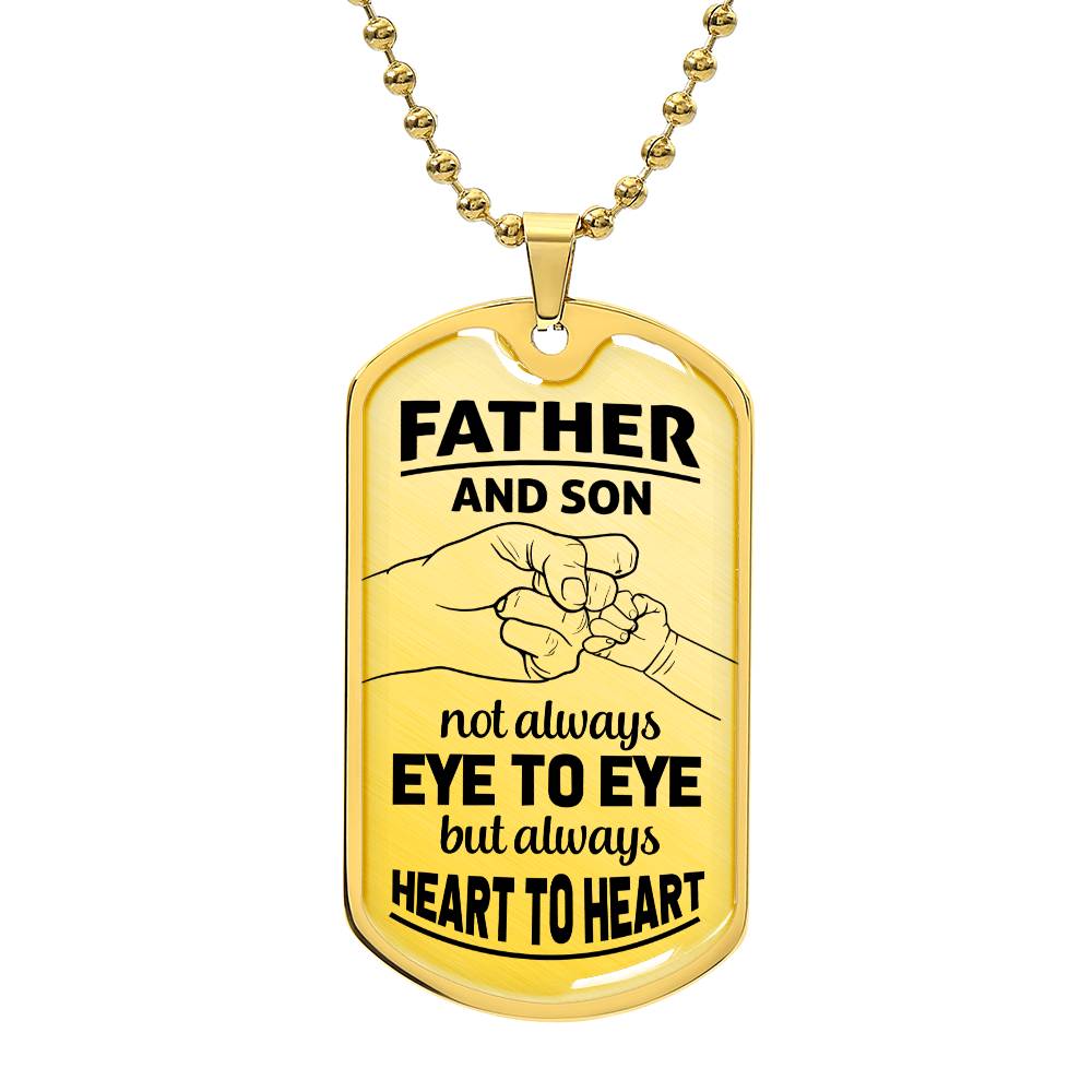 Father & Son, Personalized Pendant and Military Chain