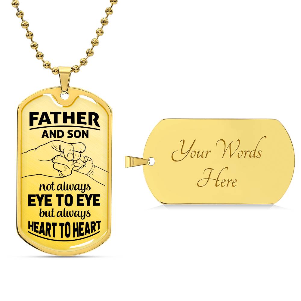 Father & Son, Personalized Pendant and Military Chain