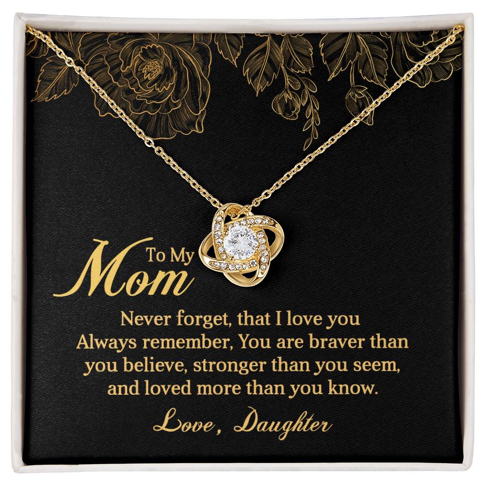 To My Mom, Love Knot Pendant