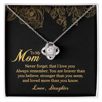 To My Mom, Love Knot Pendant