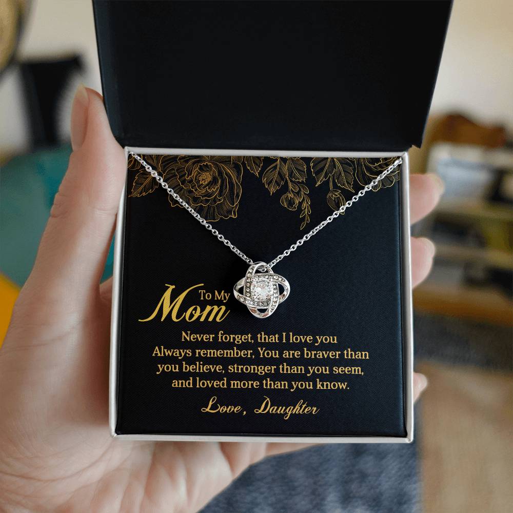 To My Mom, Love Knot Pendant