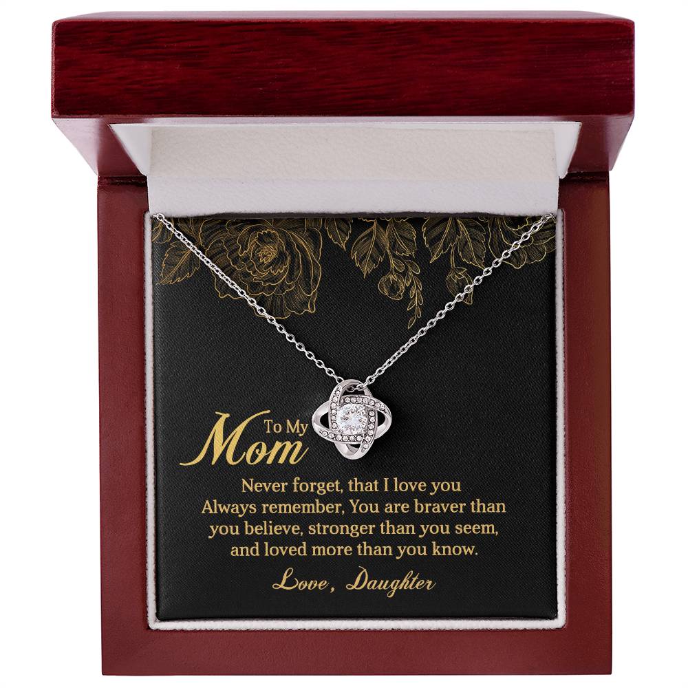 To My Mom, Love Knot Pendant